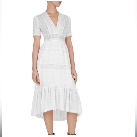 The Kooples Maxi dress lacy dots size small - Picture 2 of 7